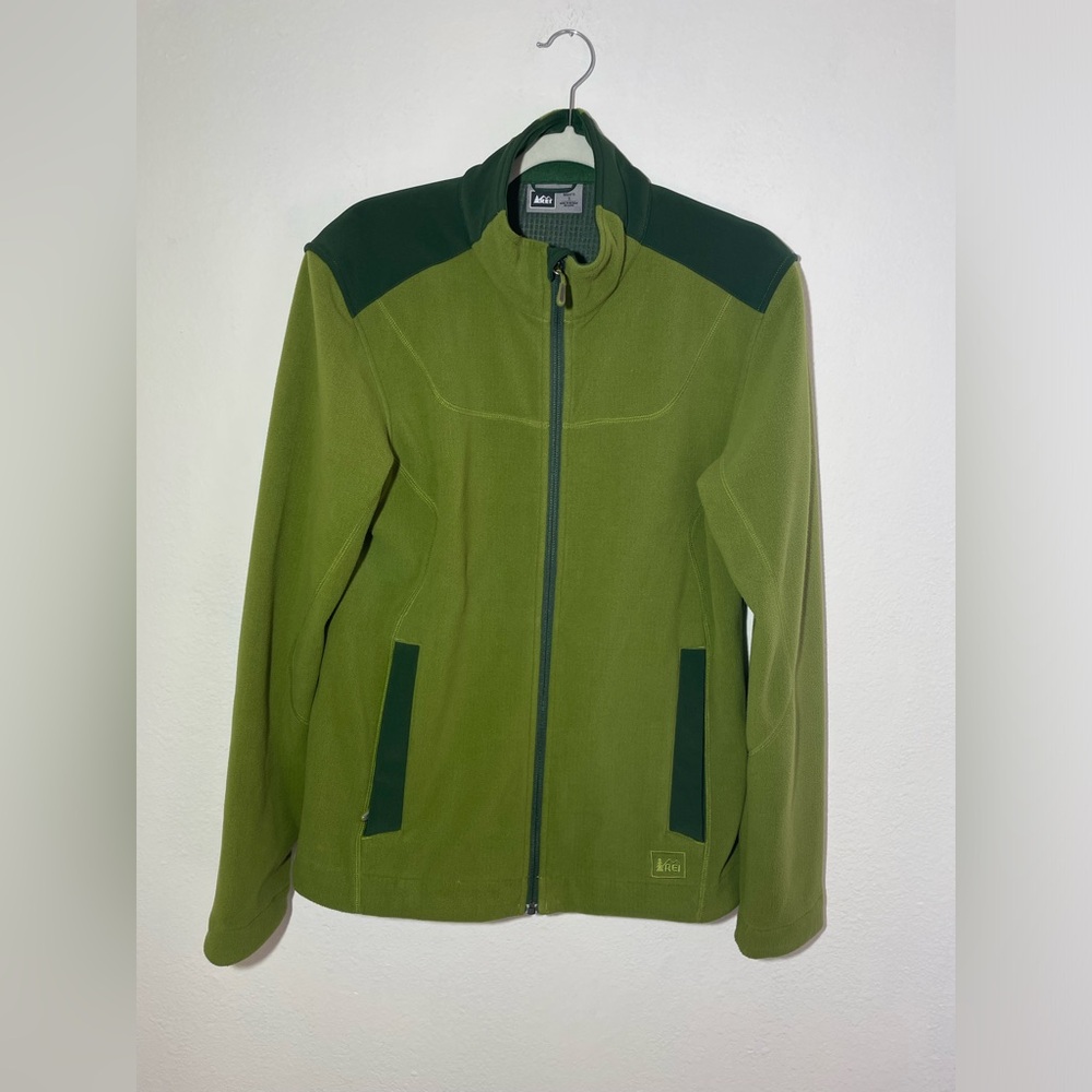 REI Green Full Zip Fleece Jacket Size S